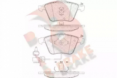 R BRAKE rb1531 -  Комплект тормозных колодок, дисковый тормоз